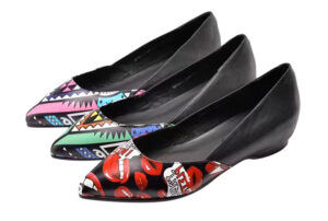Personalizzazione stampa in pelle scarpe da donna